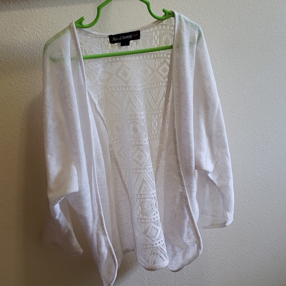 White kimono cardigan cover up